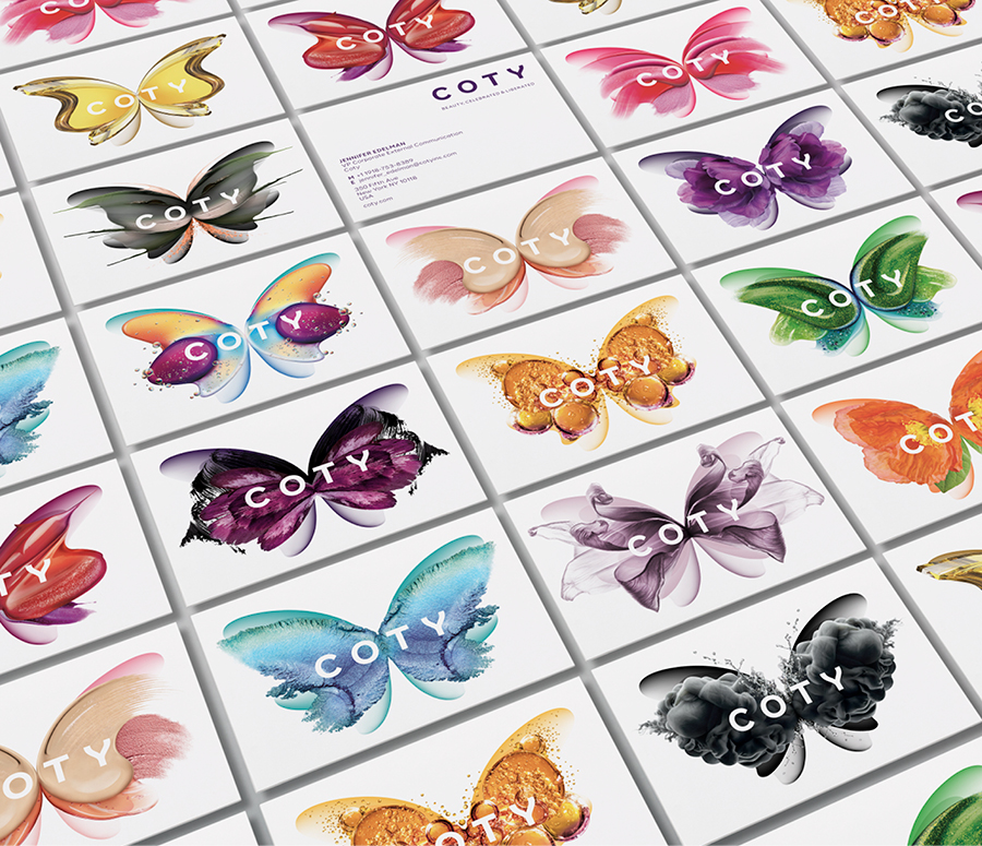 Coty butterfly business card suite