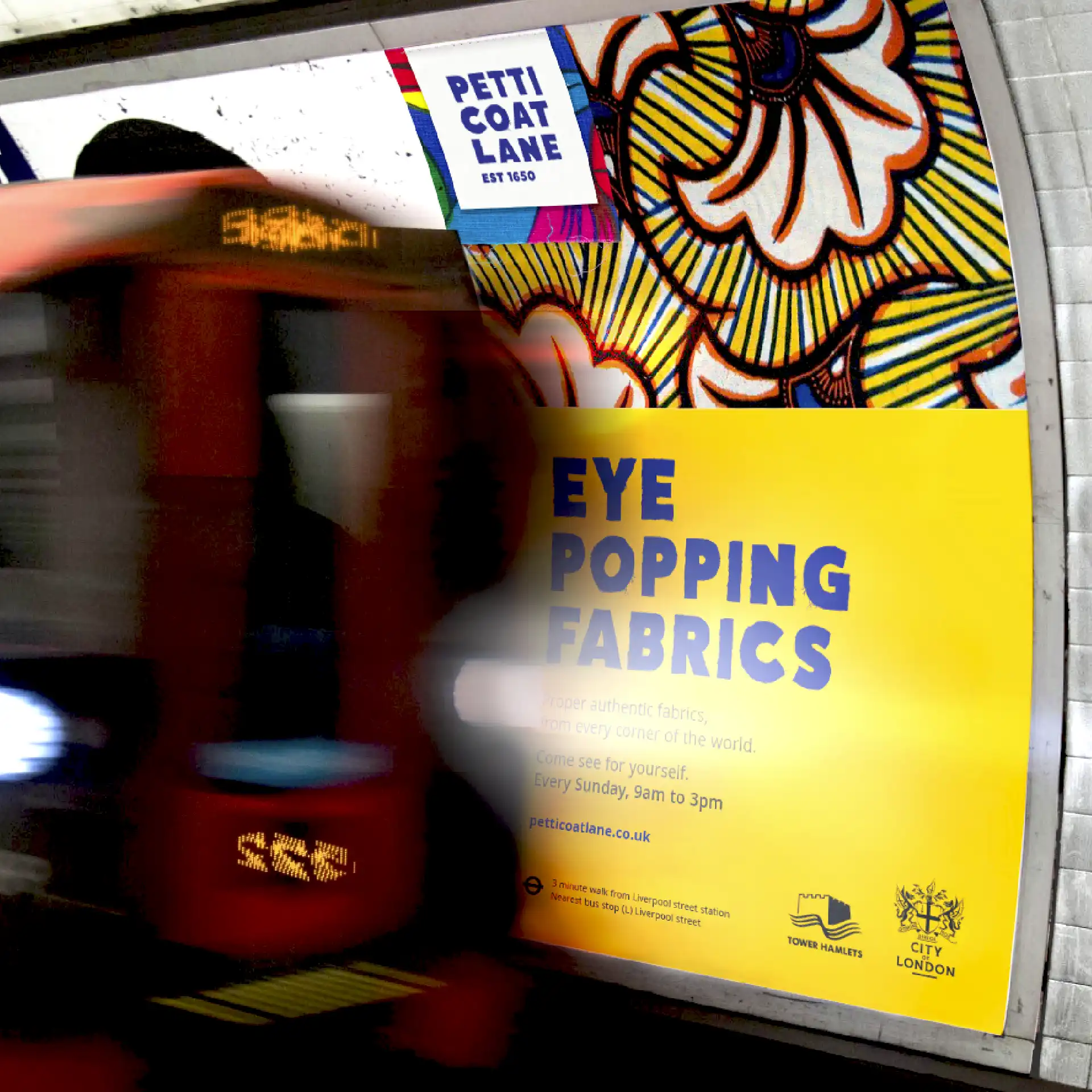 Petticoat Lane tube advert