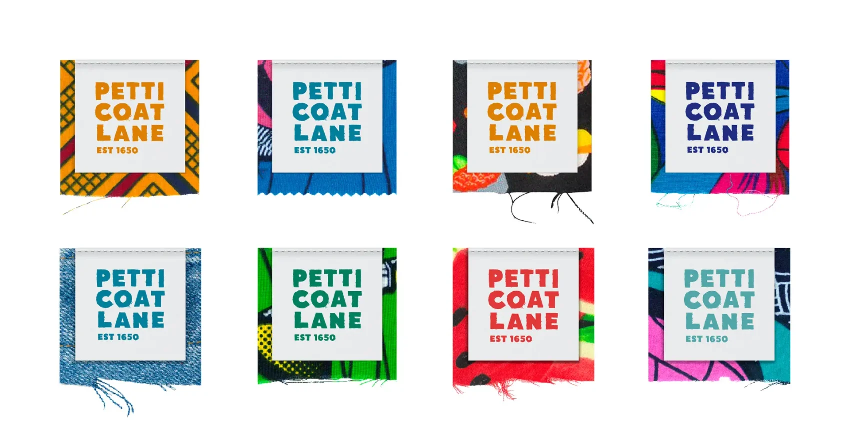 Workroom Petticoat Lane brand Design Week feature – Label square logos